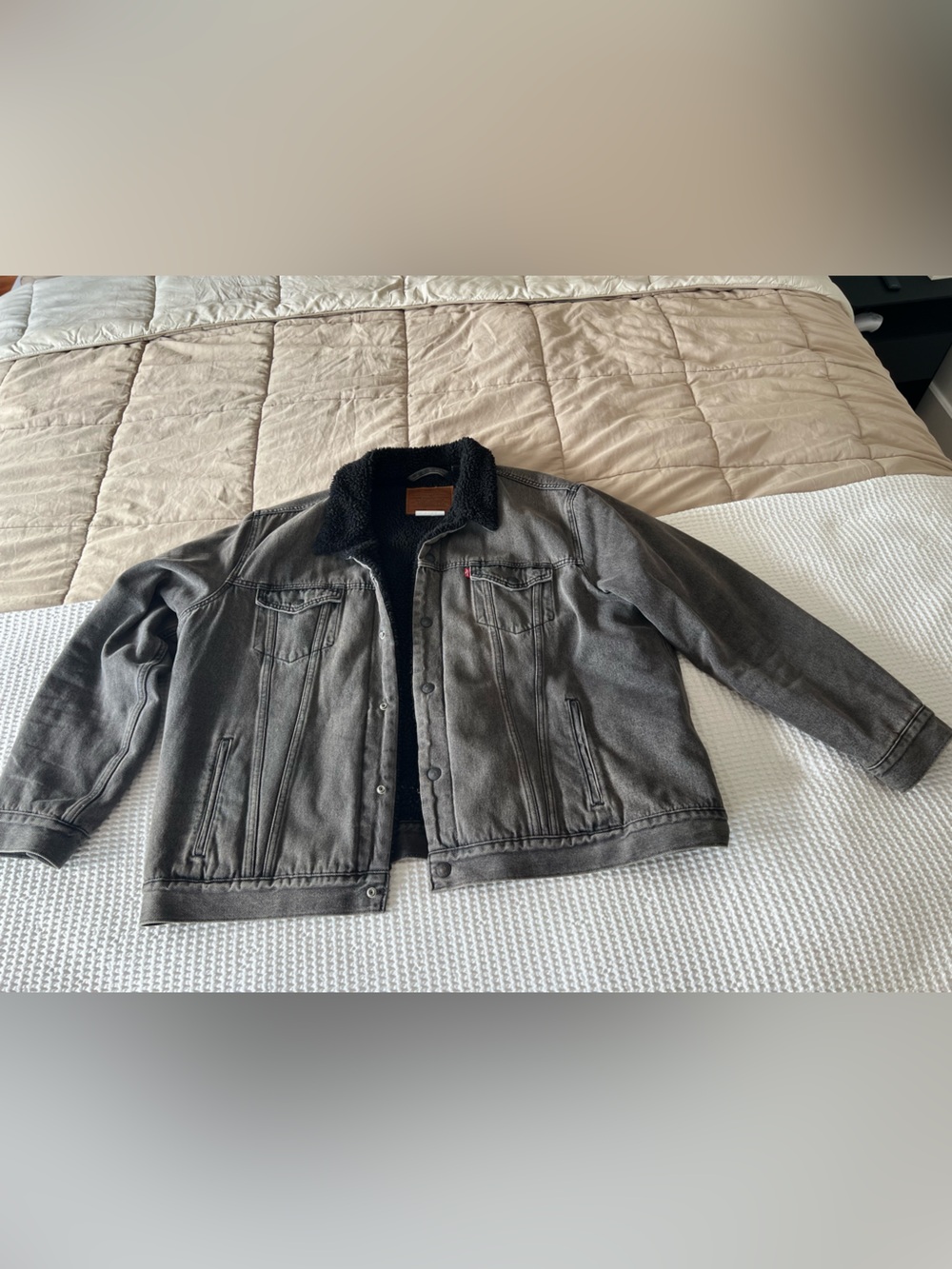 Levi’s Men XXL Sherpa Trucker Jacket Black